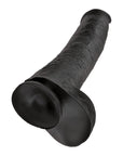 King Cock 15 Inch Cock with Balls Black