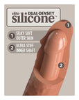 King Cock Elite 6 Inch Dual Density Vibrating Cock Flesh Brown