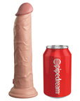 King Cock Elite 9 Inch Dual Density Vibrating Cock Flesh Pink