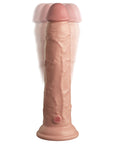 King Cock Elite 9 Inch Dual Density Vibrating Cock Flesh Pink