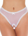 White Open Crotch GString