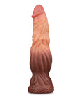 Lovetoy 9.5 Inch Dual Layered Silicone Cock Flesh Brown