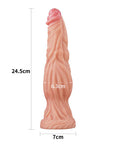 Lovetoy 9.5 Inch Dual Layered Silicone Cock Flesh Pink