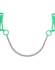 Green Scissor Nipple Clamps With Metal Chain