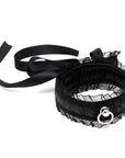 Satin Look Black Collar With O Ring