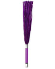 Purple Suede Flogger With Glass Handle And Crystal 