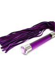 Purple Suede Flogger With Glass Handle And Crystal 