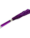 Purple Suede Flogger With Glass Handle And Crystal 