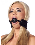 Black Padded Mouth Gag With Breathable Ball