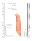 RealRock 8 Inch Penis Sleeve Flesh Pink