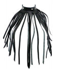 Leather Fringe Necklace Collar