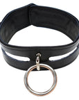 Rouge Garments Leather Fashion Bondage Collar Black