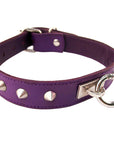 Rouge Garments Purple Studded ORing Studded Collar