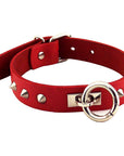 Rouge Garments Red Studded ORing Studded Collar