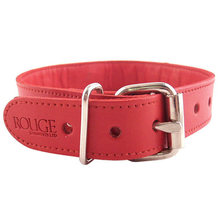 Rouge Garments Red Studded ORing Studded Collar