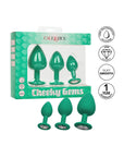 Cheeky Gems Butt Plugs 3 Piece Set Green