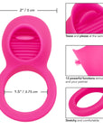 Rechargeable Teasing Tongue Enhancer Cock Ring