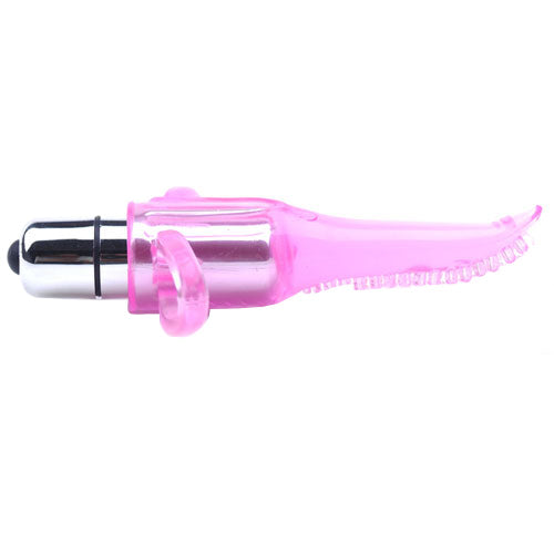 Clear Pink Vibrating Tongue Finger Vibrator