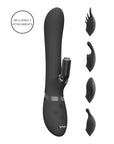 Vive Chou Double Action Interchangeable Rabbit Vibrator Black