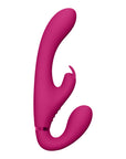 Vive Suki Triple Action Strapless Strap On Vibrator Pink