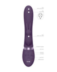 Vive Taka Triple Action Automatic Inflatable Vibrator Purple