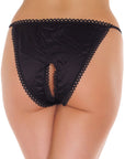 Black Crotchless Tanga