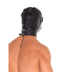 Leather Full Face Mask With Detachable Blinkers